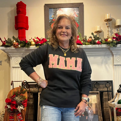 Texas True Threads MAMA sweatshirt Shabby Chic Boutique and Tanning Salon