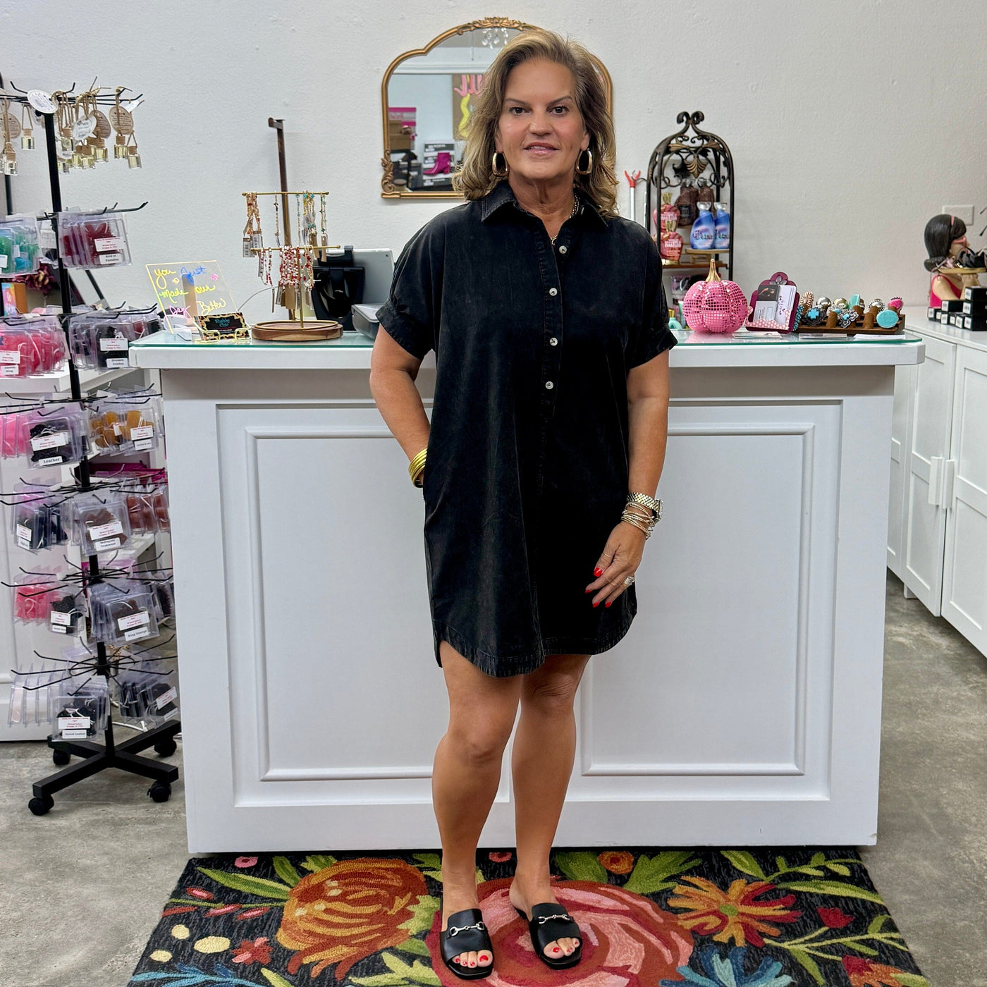 The Best Shirt Dress - Black Shabby Chic Boutique and Tanning Salon