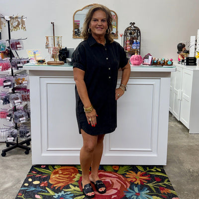 The Best Shirt Dress - Black Shabby Chic Boutique and Tanning Salon