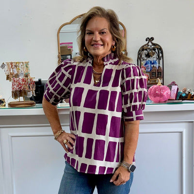 The Cobblestone Top - Maroon Shabby Chic Boutique and Tanning Salon