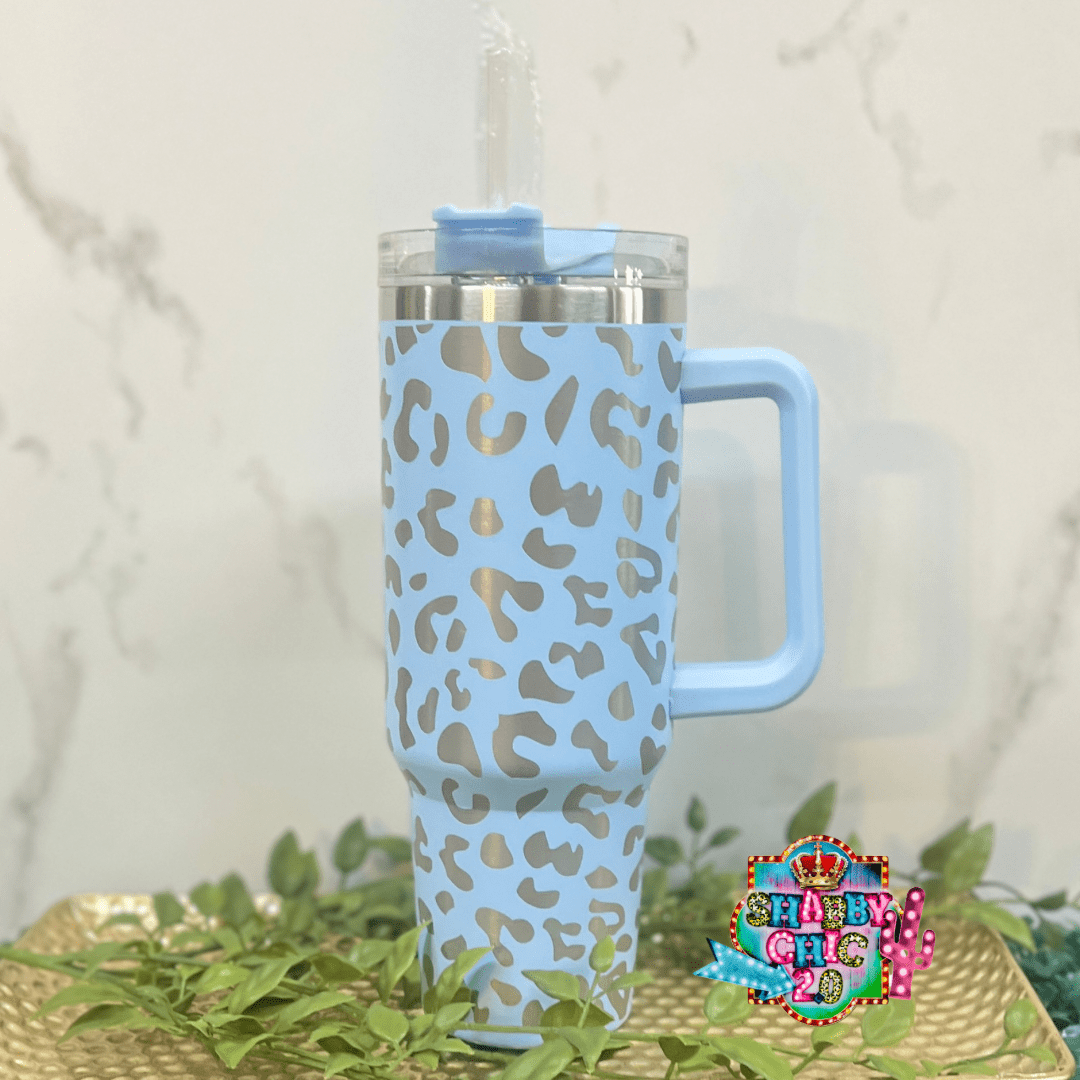 The Most Popular Leopard Tumbler 40oz. Shabby Chic Boutique and Tanning Salon