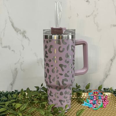 The Most Popular Leopard Tumbler 40oz. Shabby Chic Boutique and Tanning Salon Lilac