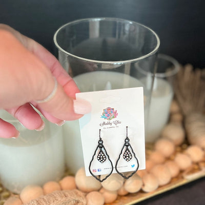 The Pendalum Swings Earrings - Black Shabby Chic Boutique and Tanning Salon