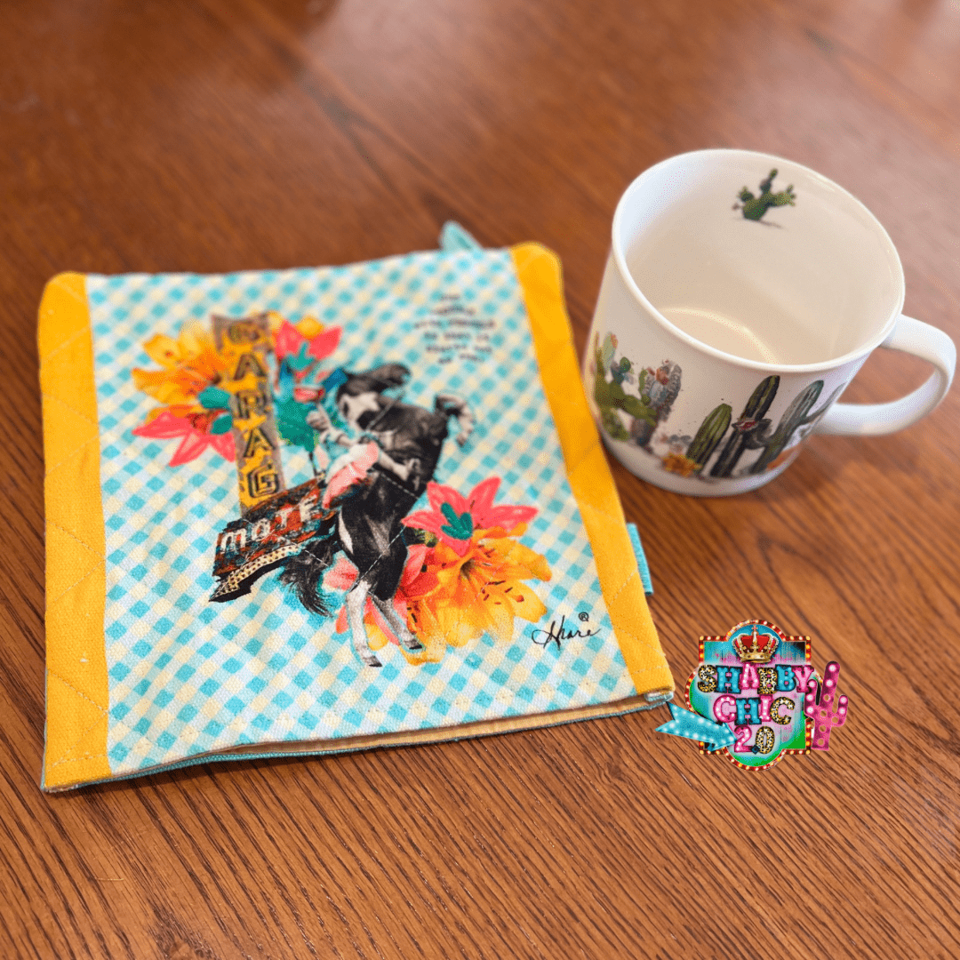 The Trouble With Trouble Potholder Shabby Chic Boutique and Tanning Salon