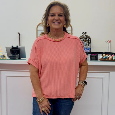Timeless Comfort Top - Coral Shabby Chic Boutique and Tanning Salon