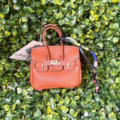 TIny Purse Charms Shabby Chic Boutique and Tanning Salon Brown purse