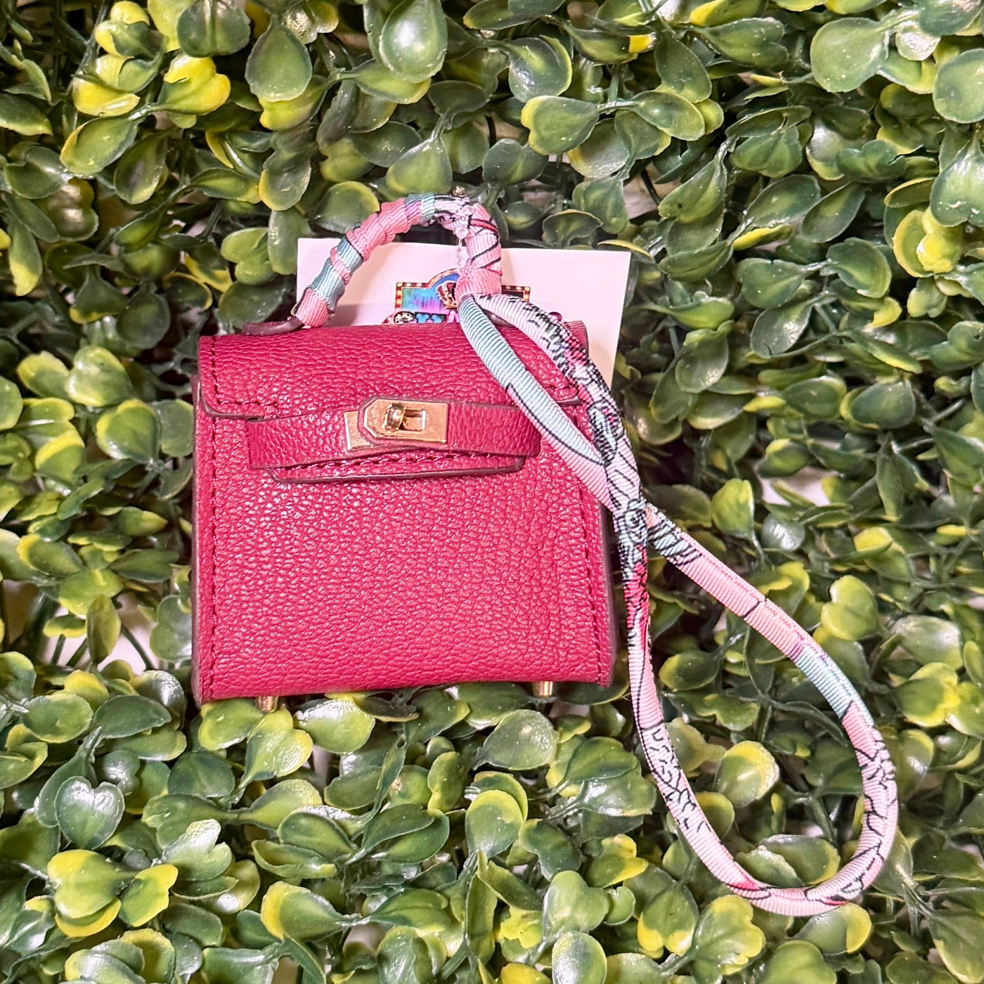 TIny Purse Charms Shabby Chic Boutique and Tanning Salon Maroon purse