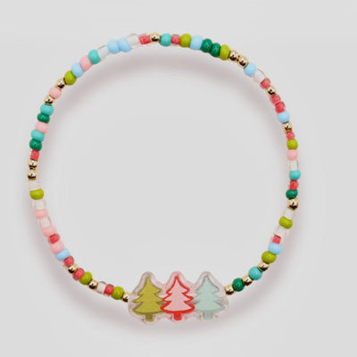 Tree Trio Holiday Sprinkle Bracelet Beaded Blondes