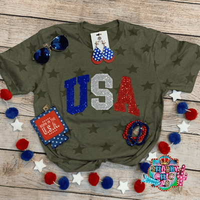 USA Applique Tee Shabby Chic Boutique and Tanning Salon