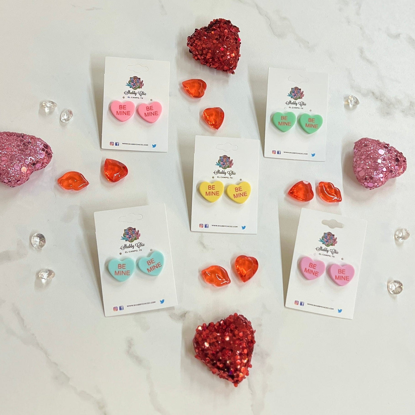 Valentine Be Mine Earrings Shabby Chic Boutique and Tanning Salon