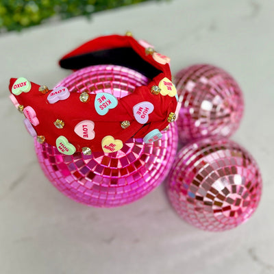 Valentine Headbands Shabby Chic Boutique and Tanning Salon Red Conversation Hearts