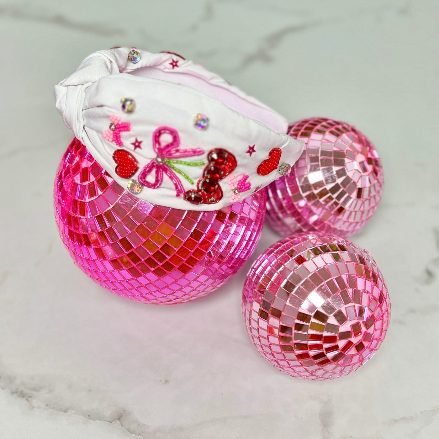 Valentine Headbands Shabby Chic Boutique and Tanning Salon White Cherries