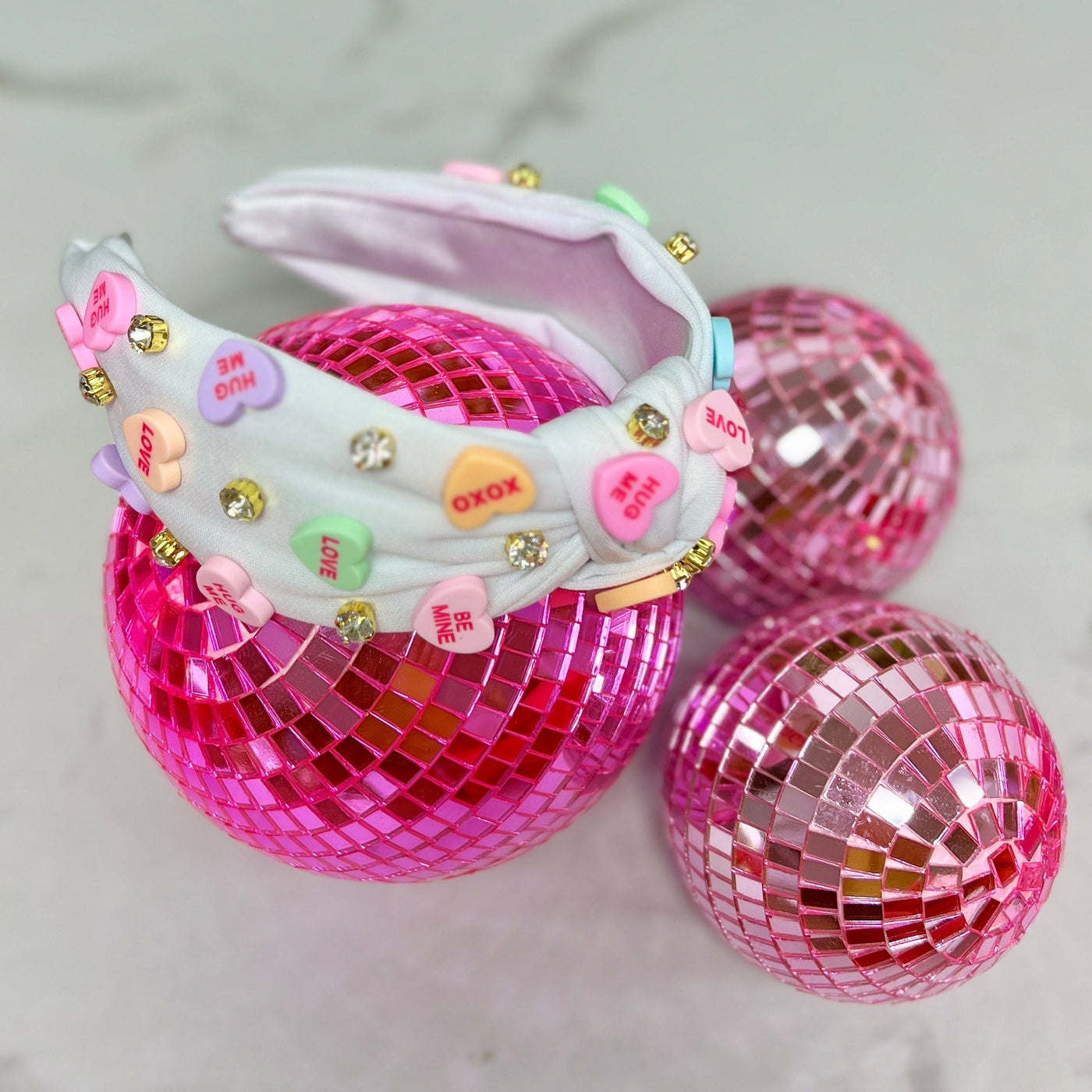 Valentine Headbands Shabby Chic Boutique and Tanning Salon White Conversation Hearts