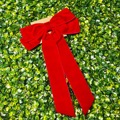 Velvet Hairbows Shabby Chic Boutique and Tanning Salon Red