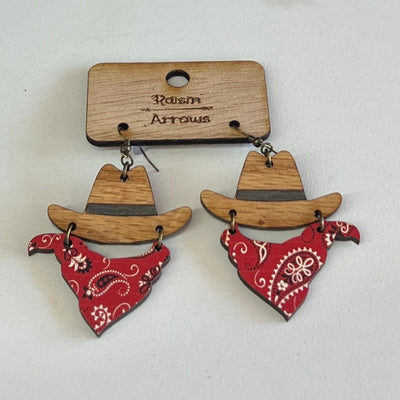 Western Bandana Earrings Shabby Chic Boutique and Tanning Salon