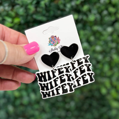 Wifey Earrings Shabby Chic Boutique and Tanning Salon