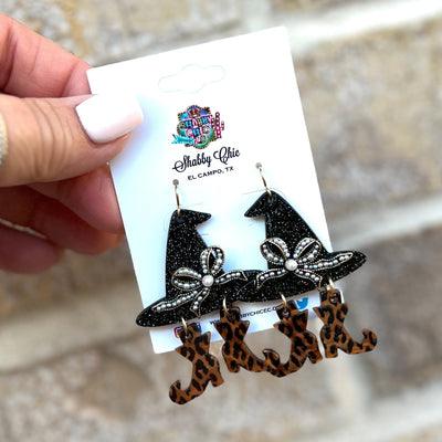 Witches Hat Earrings Shabby Chic Boutique and Tanning Salon