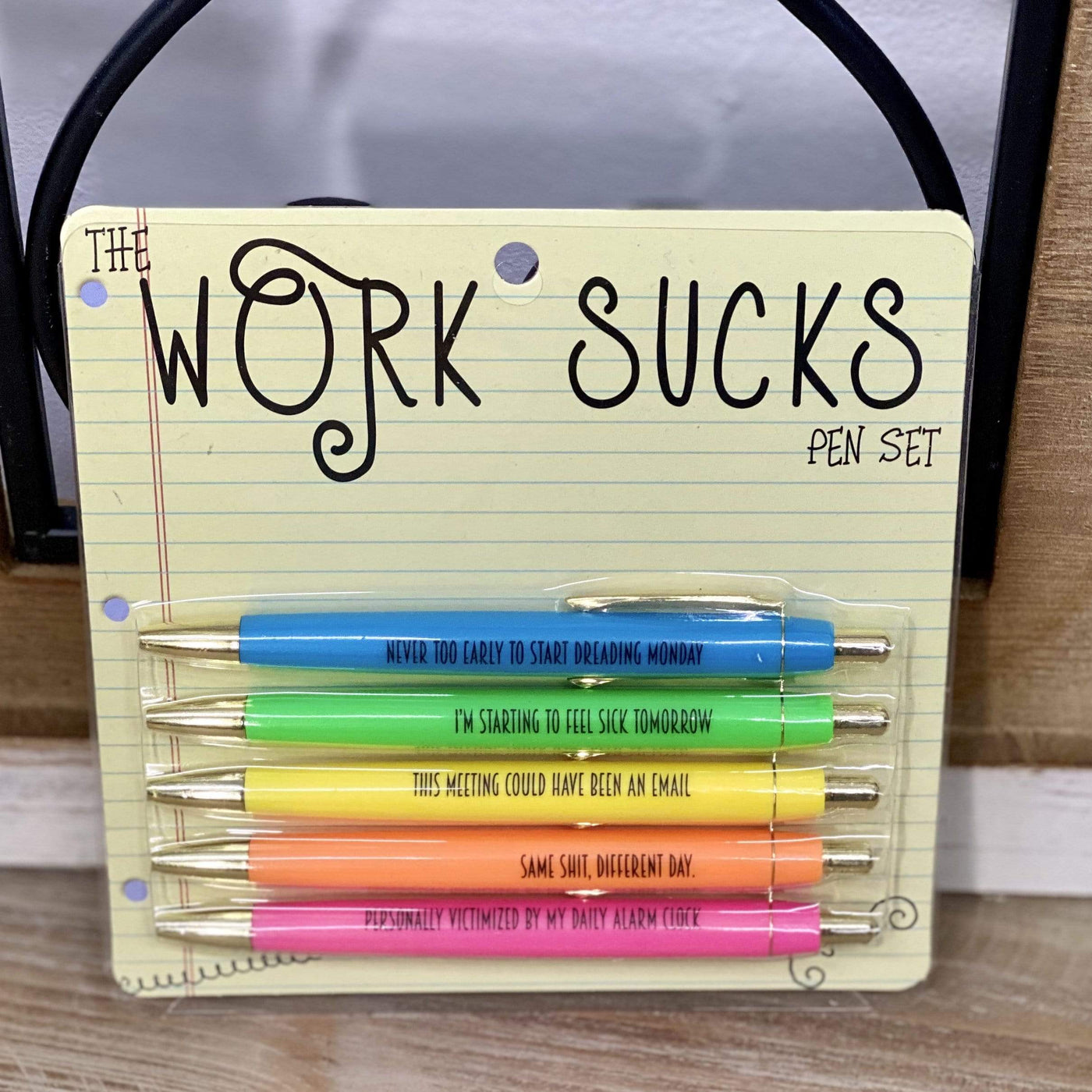 Work Sucks Pen Set Shabby Chic Boutique and Tanning Salon