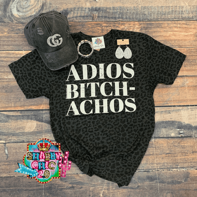 Adios Bitch-Achos Leopard Tee Shabby Chic Boutique and Tanning Salon