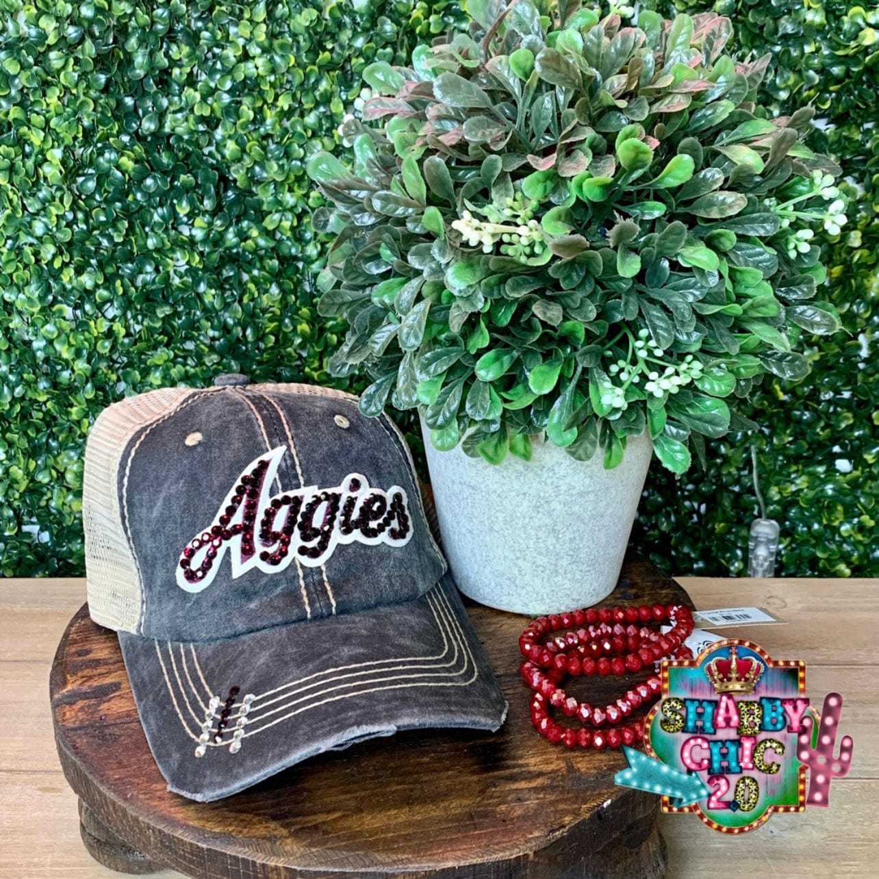 Aggies Bling Cap - Maroon – Shabby Chic Boutique and Tanning Salon