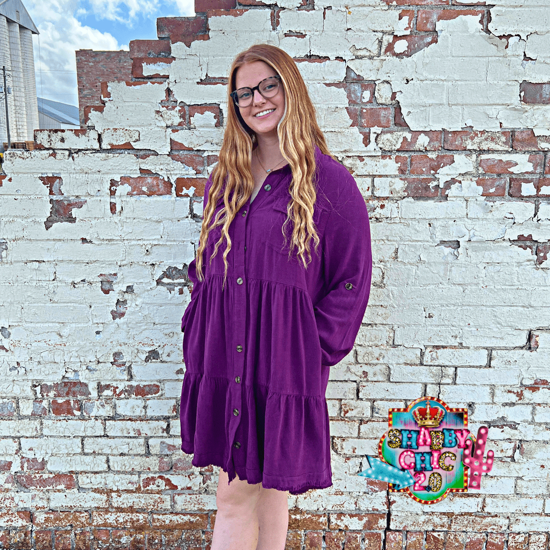 All of the Time Dress - Plum Shabby Chic Boutique and Tanning Salon