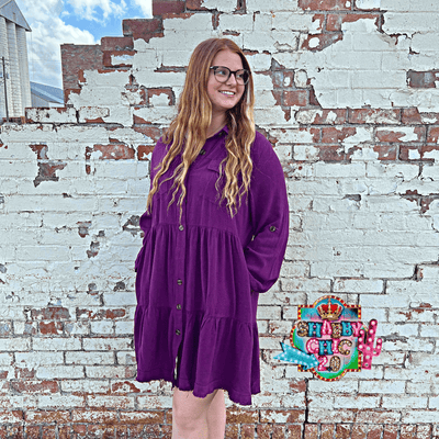 All of the Time Dress - Plum Shabby Chic Boutique and Tanning Salon