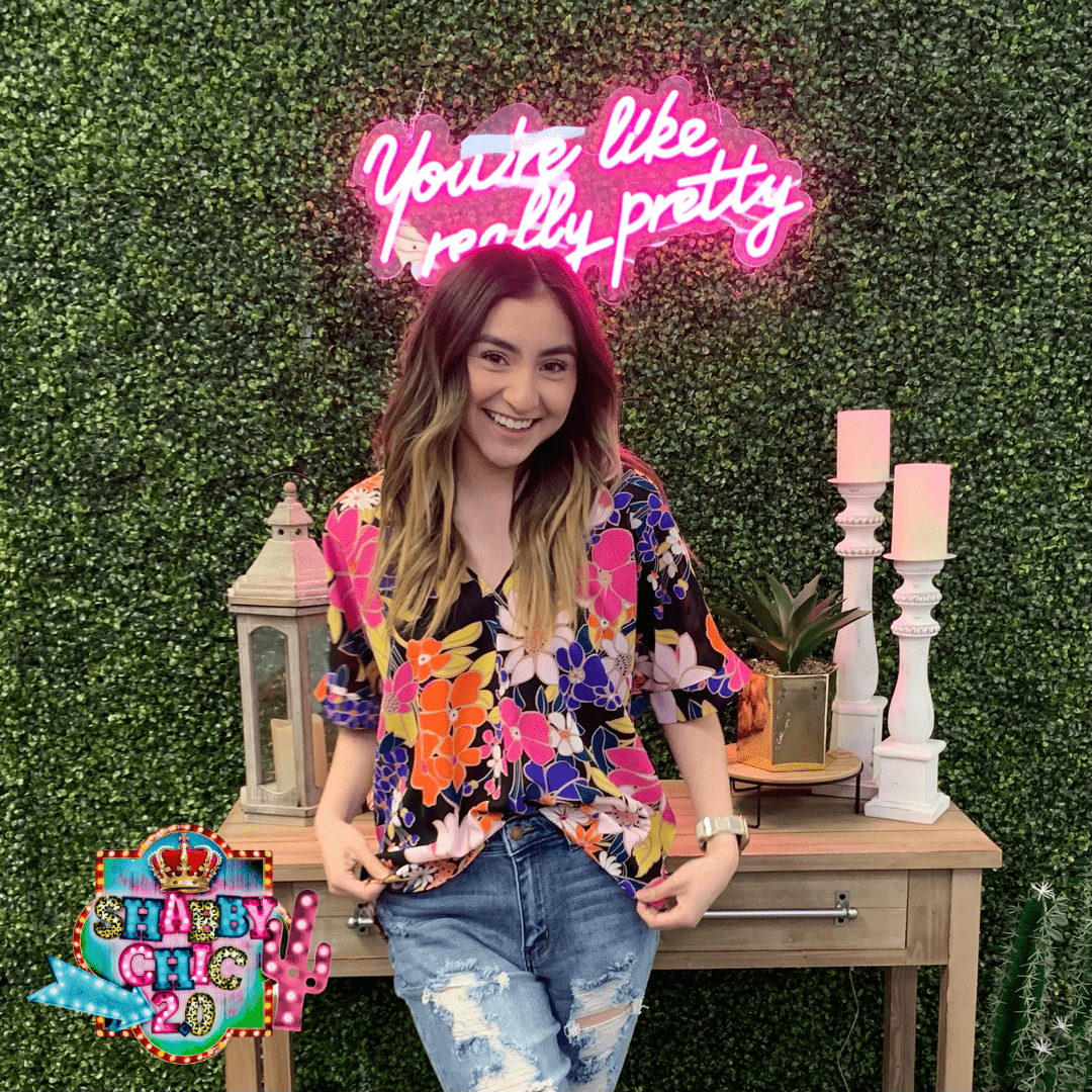 Amazing Flowers Top Shabby Chic Boutique and Tanning Salon