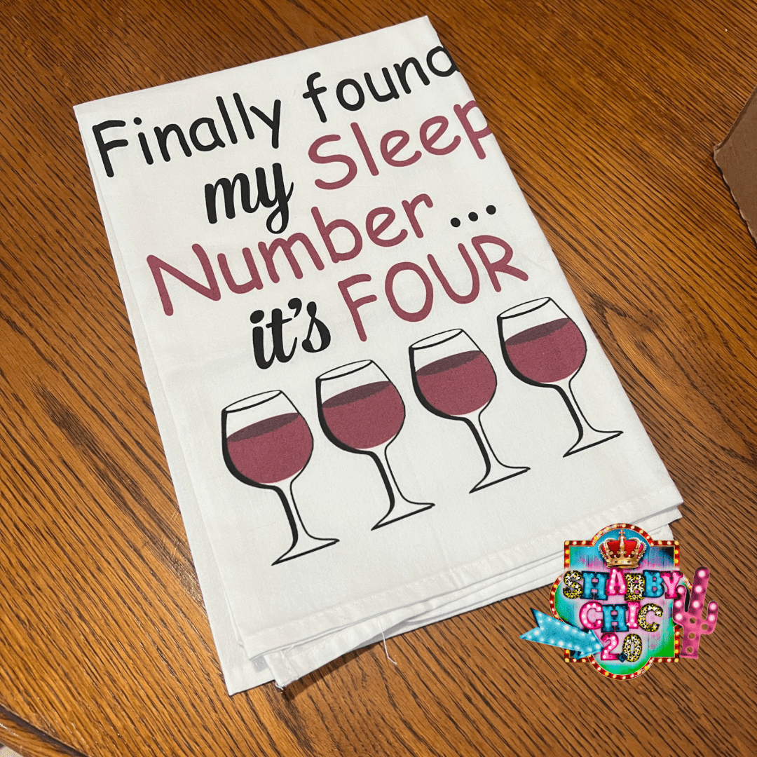 Assorted Tea Towels Shabby Chic Boutique and Tanning Salon Finally Found my Sleep Number
