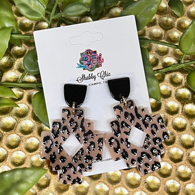 Aztec Leopard Earrings Shabby Chic Boutique and Tanning Salon