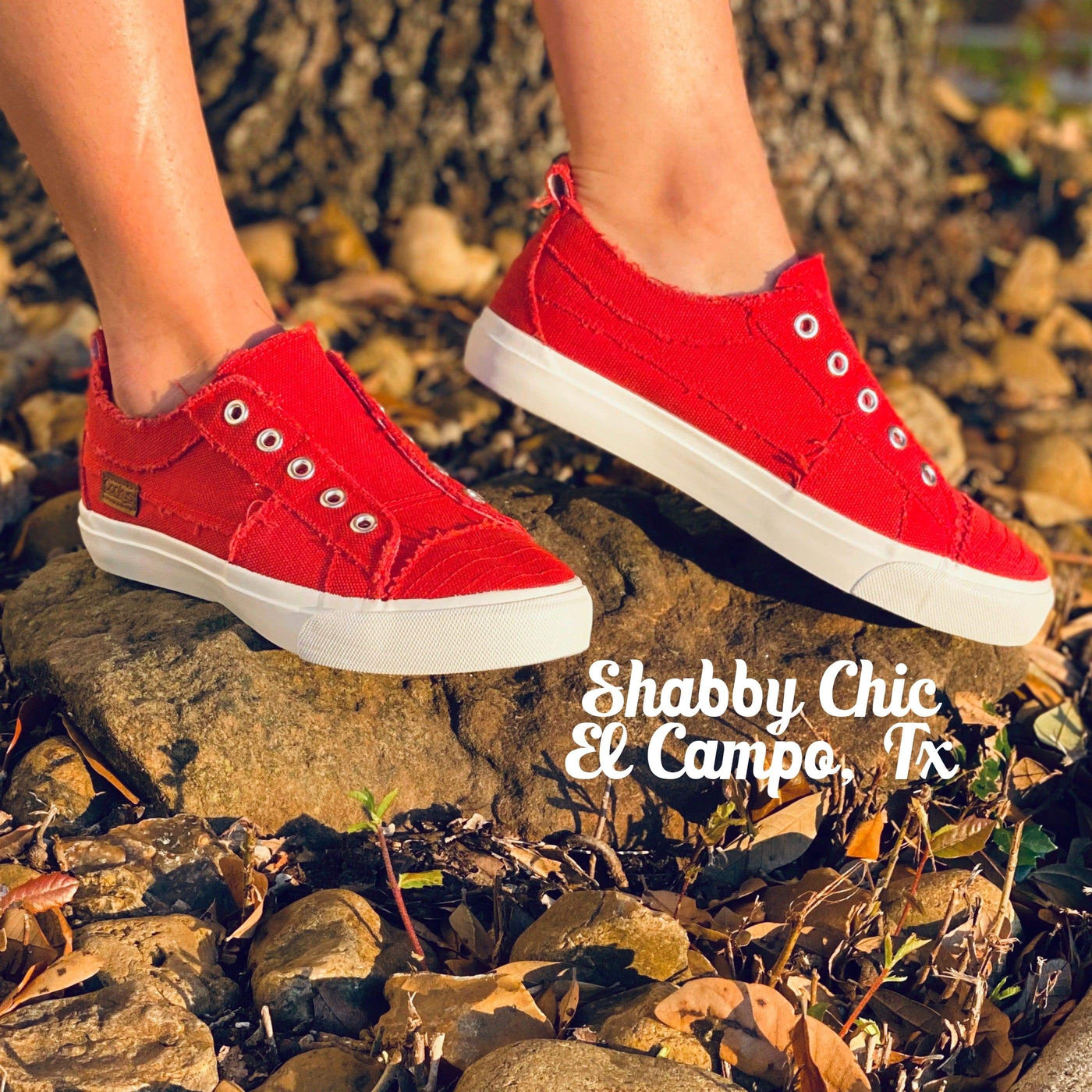 Babalu Red Slip on Shoes Shabby Chic Boutique and Tanning Salon