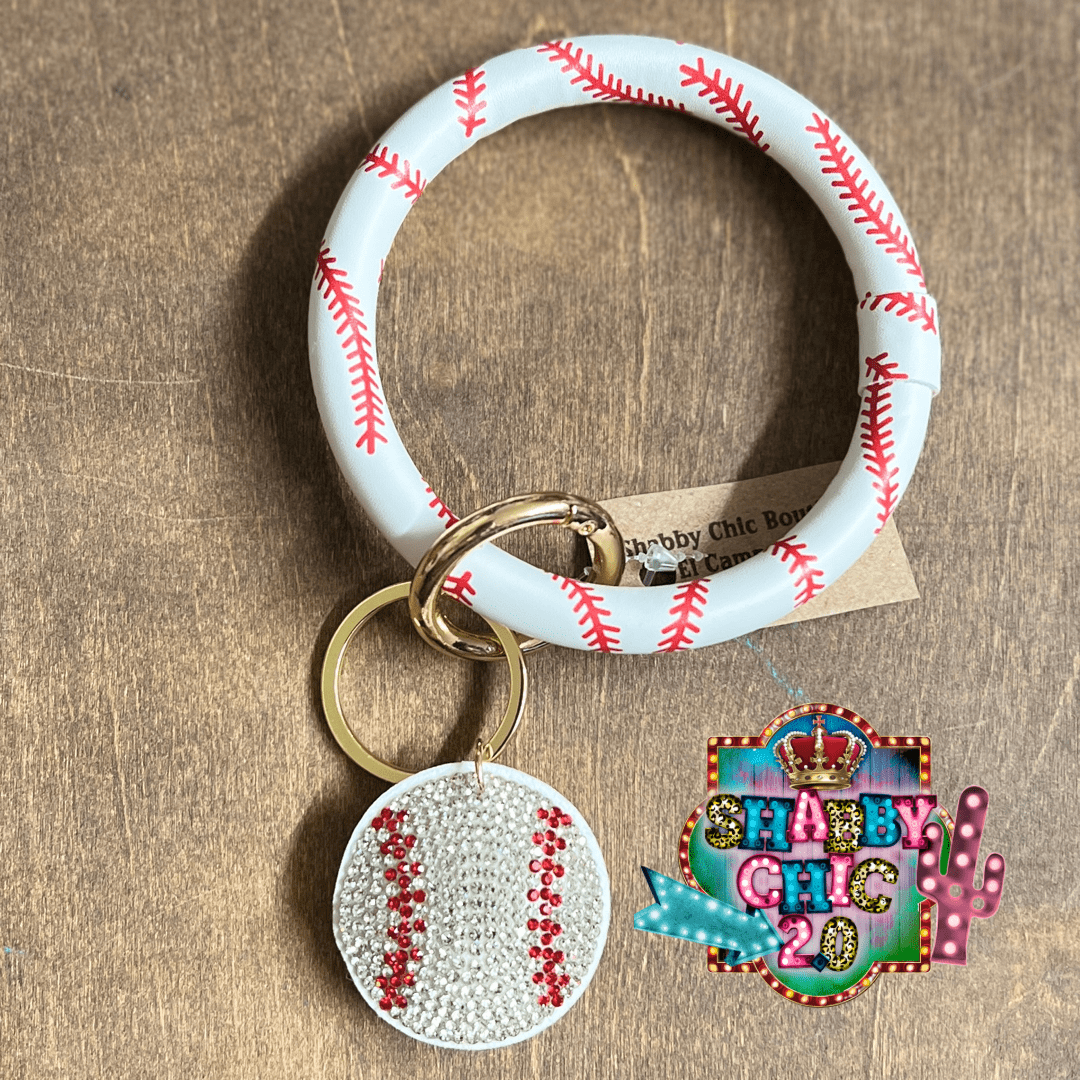 Baseball Key Ring Holder – Shabby Chic Boutique and Tanning Salon