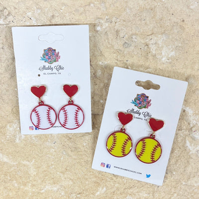 Baseball/Softball Earrings Shabby Chic Boutique and Tanning Salon