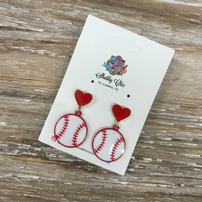 Baseball/Softball Earrings Shabby Chic Boutique and Tanning Salon Baseball