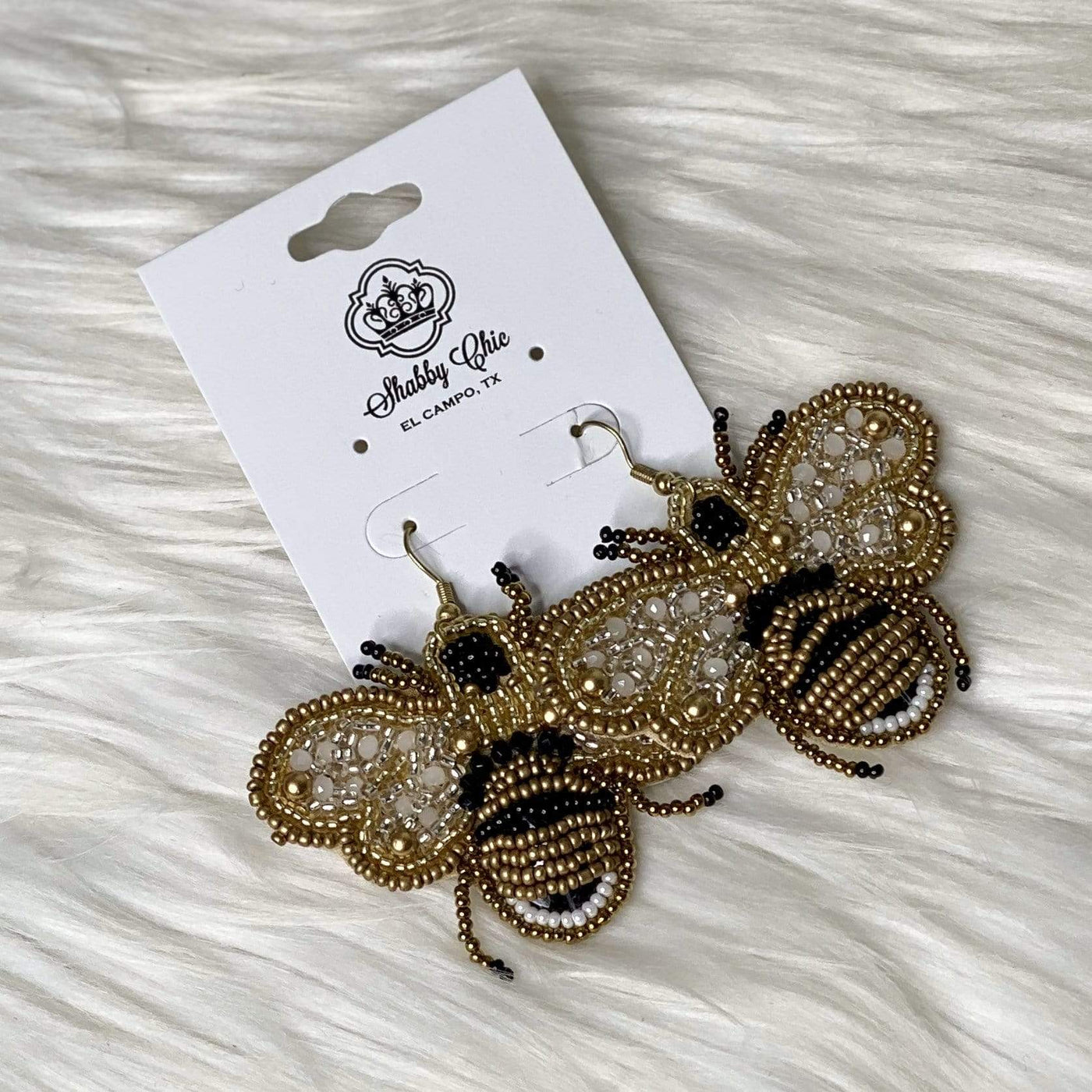 Bee You Beaded Earrings Shabby Chic Boutique and Tanning Salon