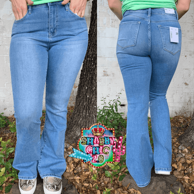 Bella High Rise Flare Jeans Shabby Chic Boutique and Tanning Salon