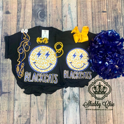 Blackcats Happy Tee- Youth Shabby Chic Boutique and Tanning Salon