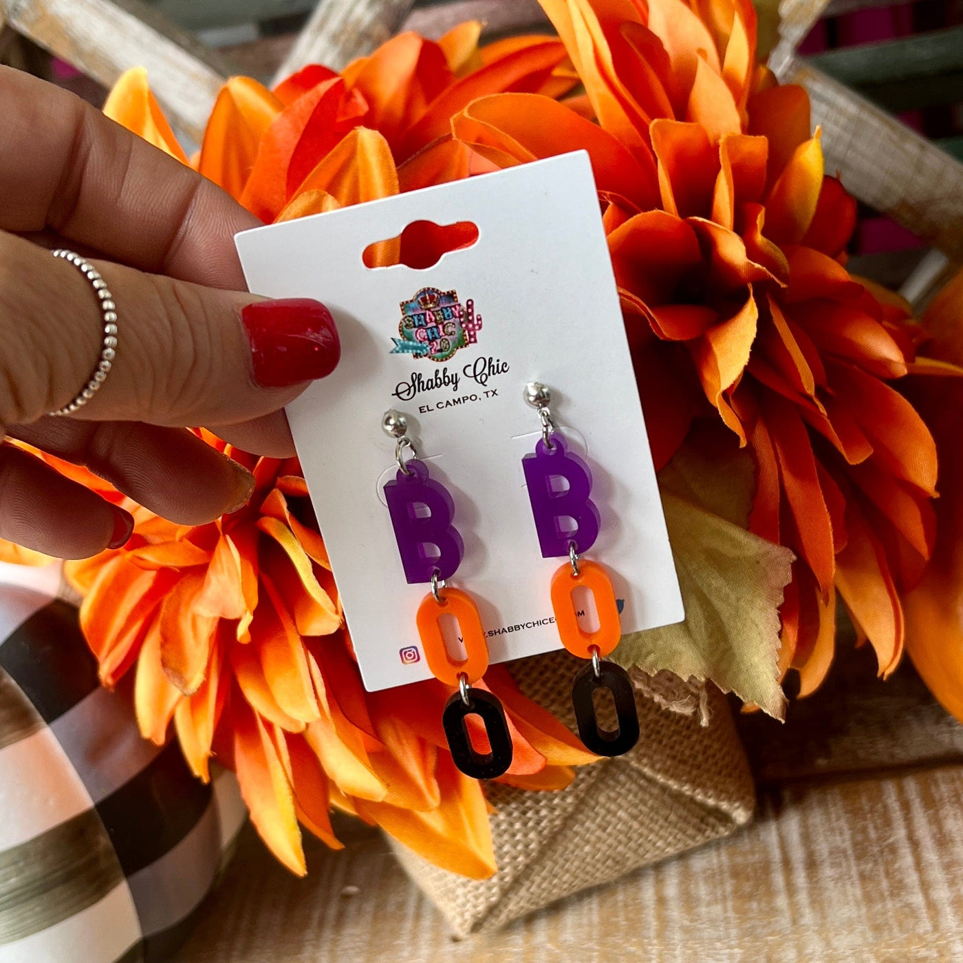 BOO Earrings Shabby Chic Boutique and Tanning Salon
