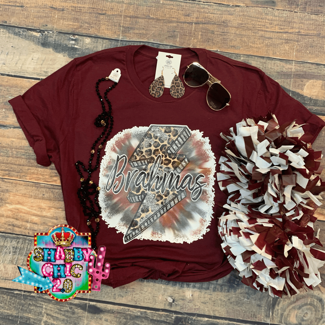 Brahmas Lightning Bolt Tee Shabby Chic Boutique and Tanning Salon