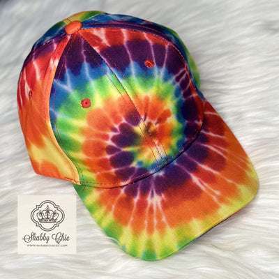 Bright Tie Dye Cap Shabby Chic Boutique and Tanning Salon