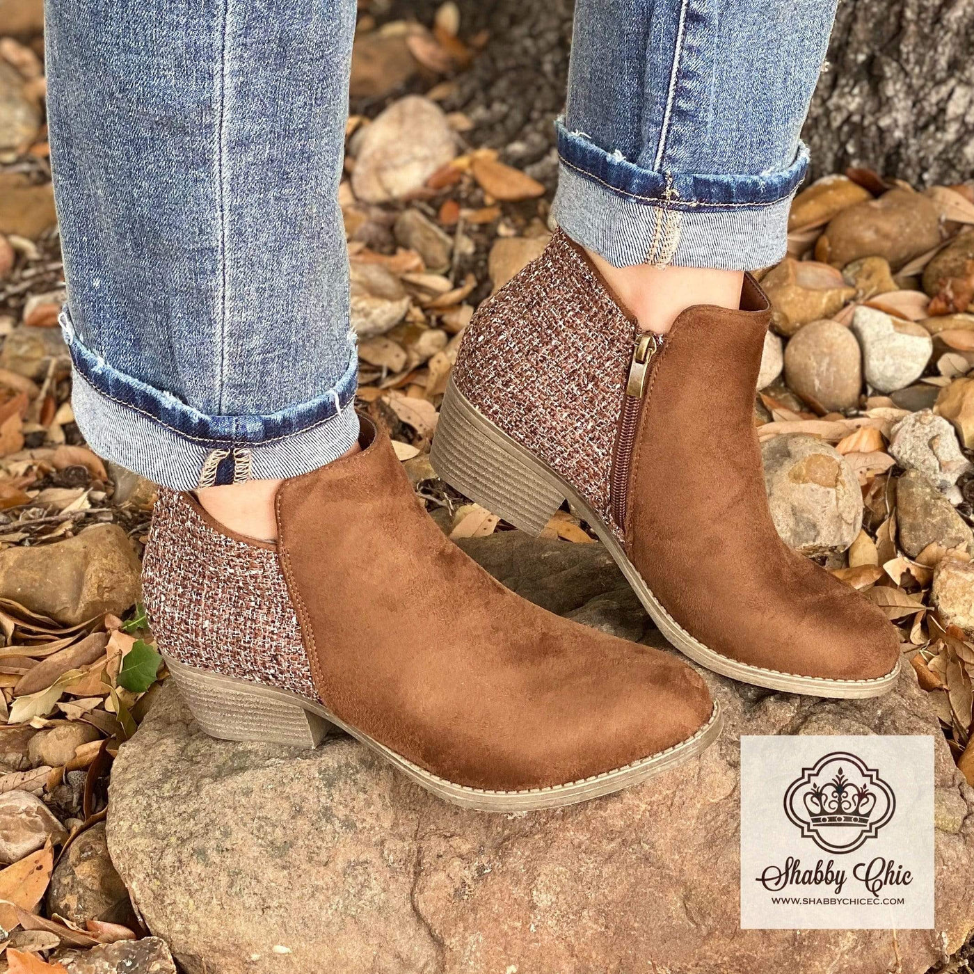 Brown Prevail Booties Shabby Chic Boutique and Tanning Salon
