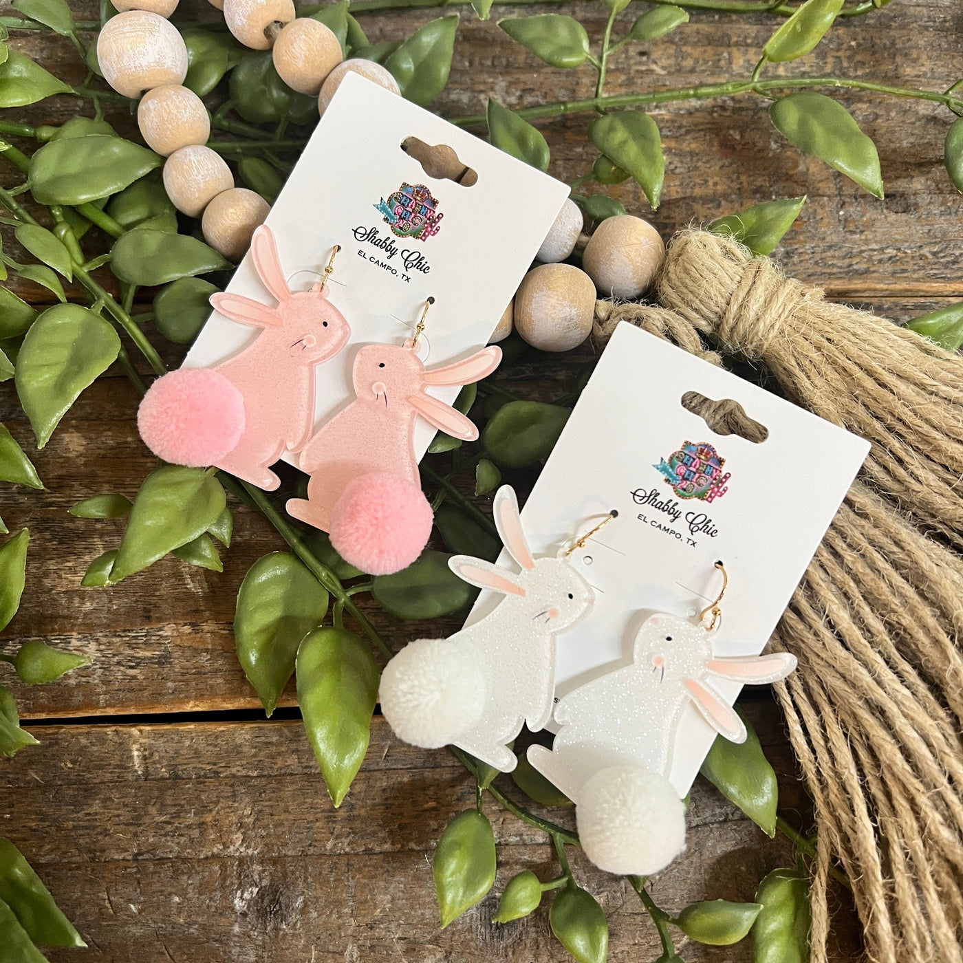 Bunny Earrings Shabby Chic Boutique and Tanning Salon