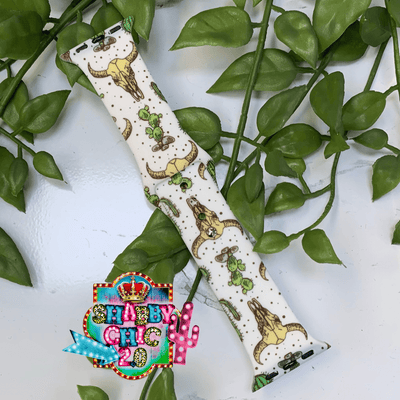 Cactus and Cowskull Print Watchbands Shabby Chic Boutique and Tanning Salon