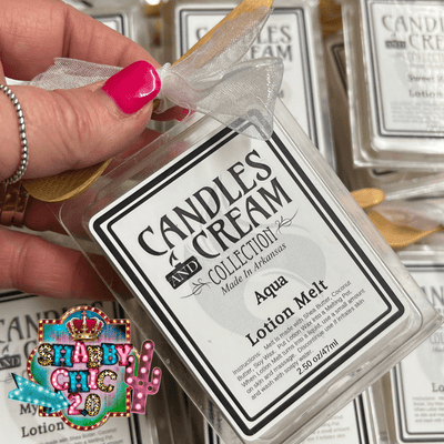 Candles and Cream Collection Shabby Chic Boutique and Tanning Salon Aqua