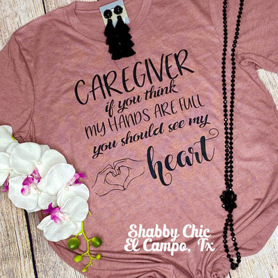 Caregiver Tee Shabby Chic Boutique and Tanning Salon