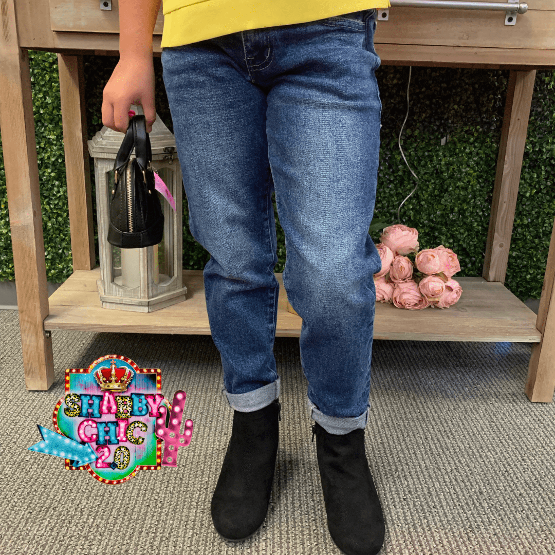 Children's High Rise 'Mom' Jeans Shabby Chic Boutique and Tanning Salon