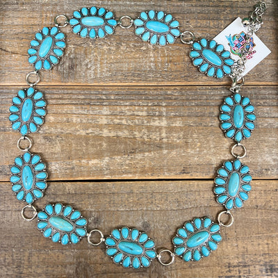 Children’s Silver Concho Link Belt - Turquoise Shabby Chic Boutique and Tanning Salon