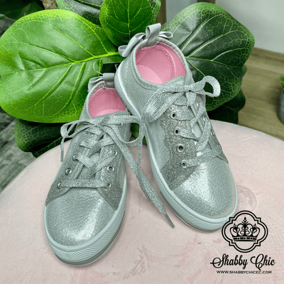 CHILDREN'S Silver Lace Shoes Shabby Chic Boutique and Tanning Salon