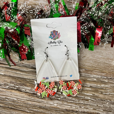 Christmas Candy Earrings Shabby Chic Boutique and Tanning Salon