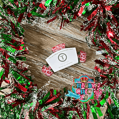 Christmas Teleties Hair Clips Shabby Chic Boutique and Tanning Salon Medium