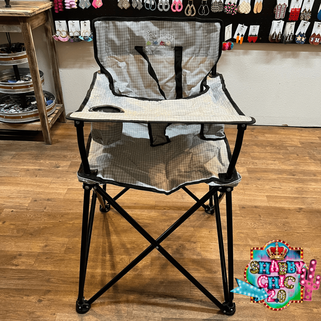 Ciao! Baby Portable Highchair Shabby Chic Boutique and Tanning Salon Gray